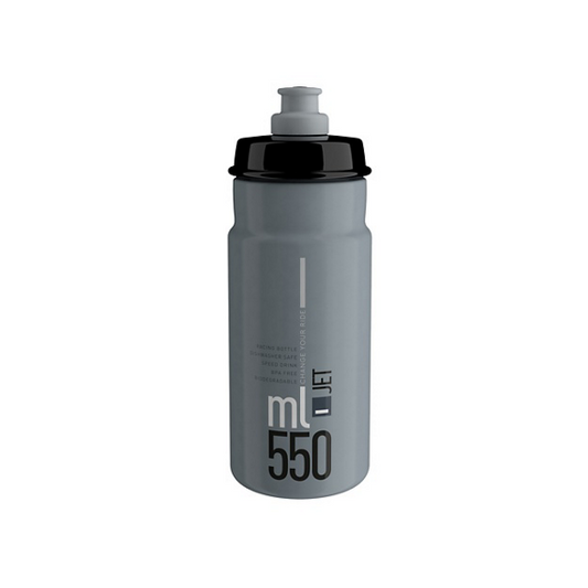 ELITE JET Grey Black Logo water bottle