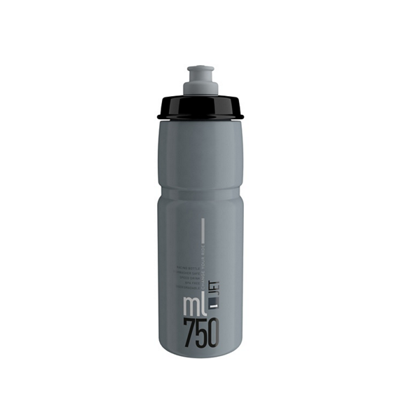 ELITE JET Grey Black Logo water bottle