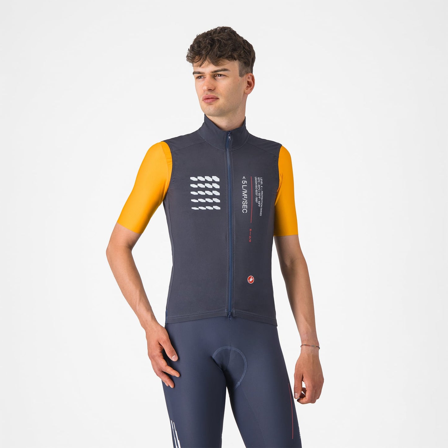 ESPRESSO sleeveless vest R--A/D Blue