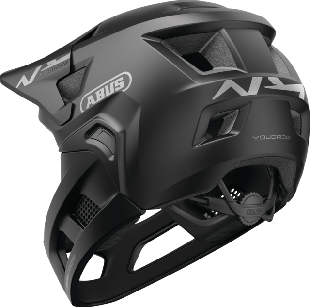 ABUS YOUDROP FF Junior Muted Black MTB Helmet