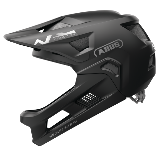 ABUS YOUDROP FF Junior Muted Black MTB Helmet