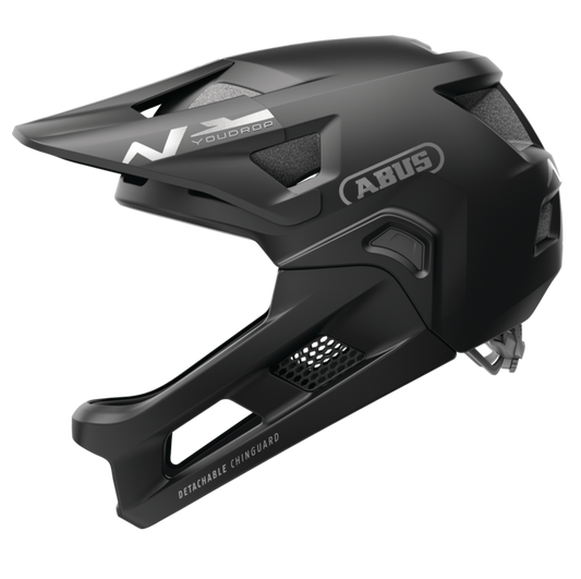 ABUS YOUDROP FF Junior Muted Black MTB Helmet
