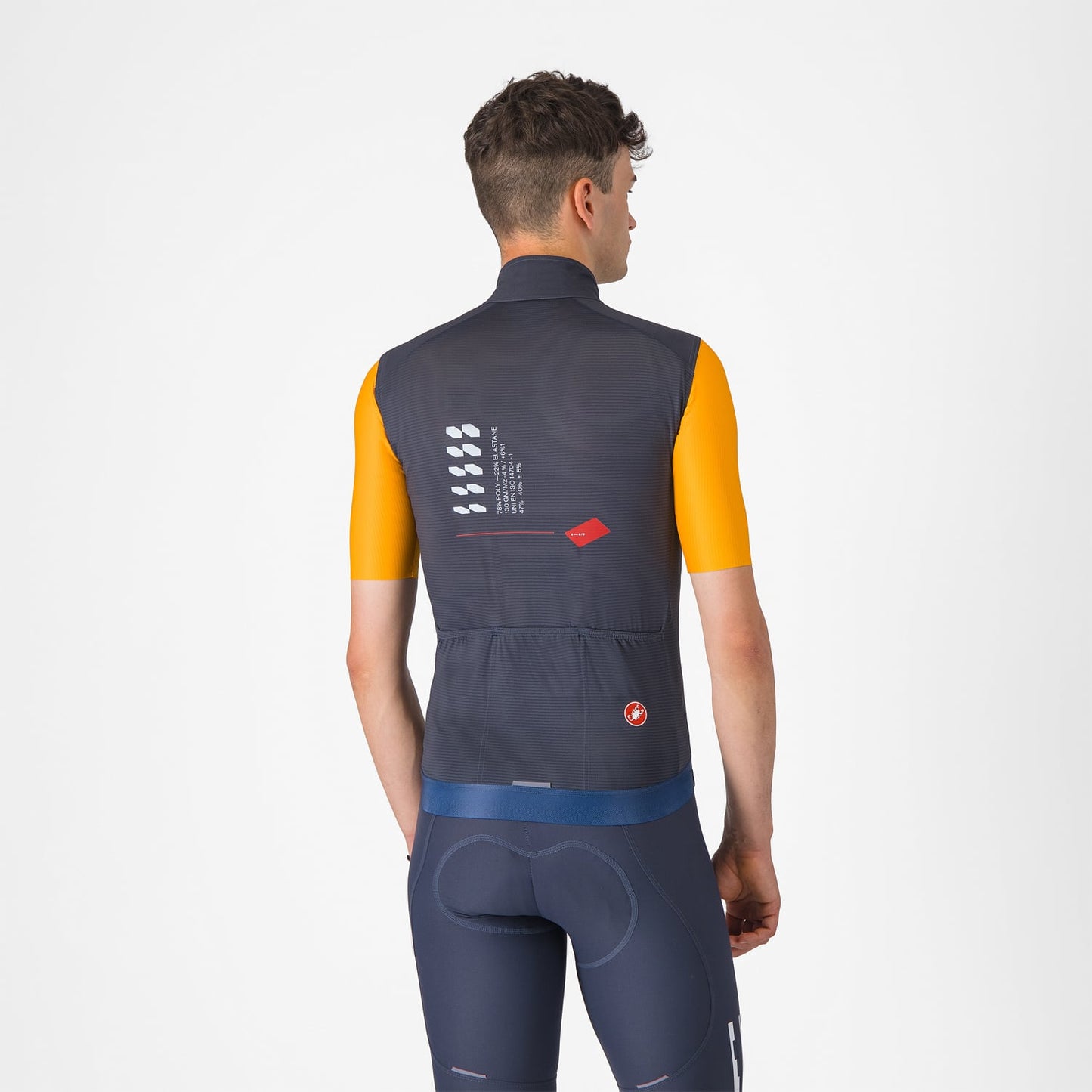 ESPRESSO sleeveless vest R--A/D Blue