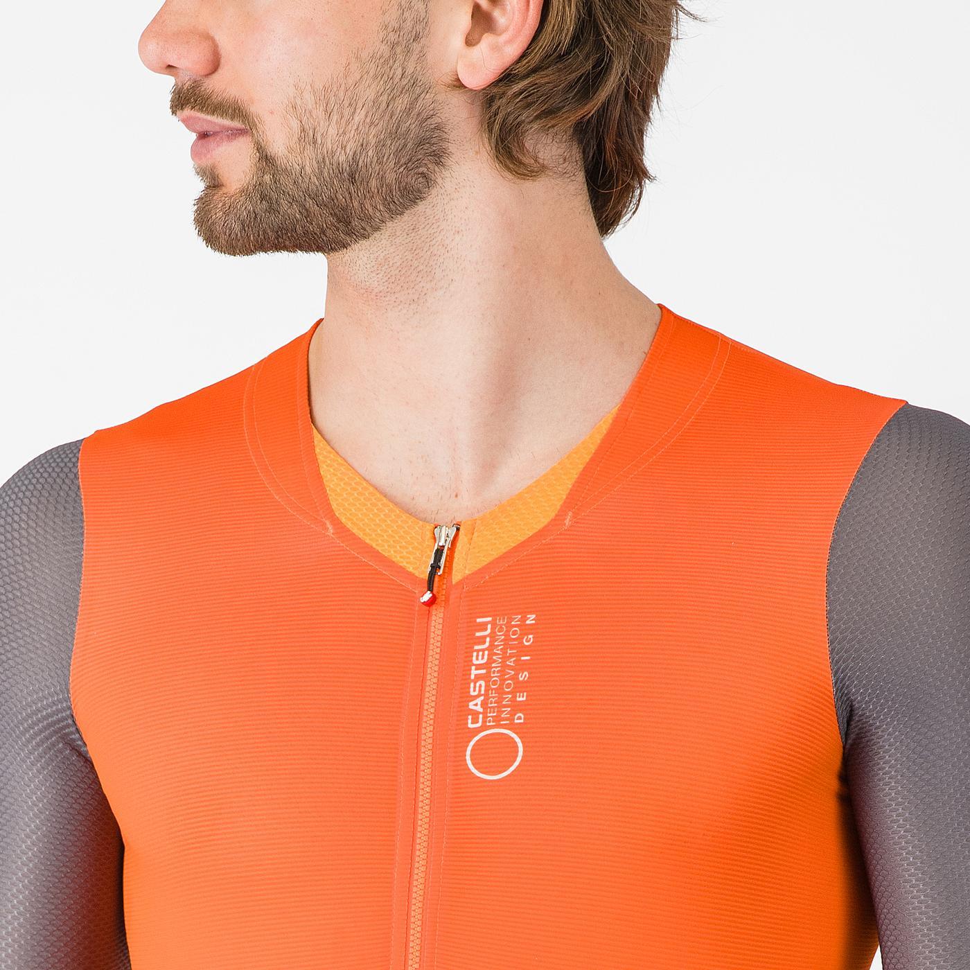 CASTELLI SATURDAY MORNING Jumpsuit Orange/Grey