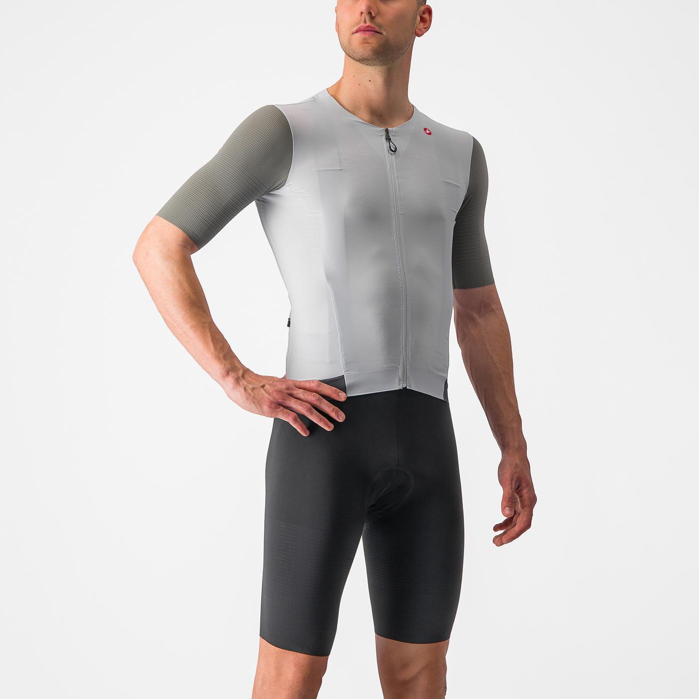 CASTELLI PREMIO Short Sleeve Jersey White/Grey