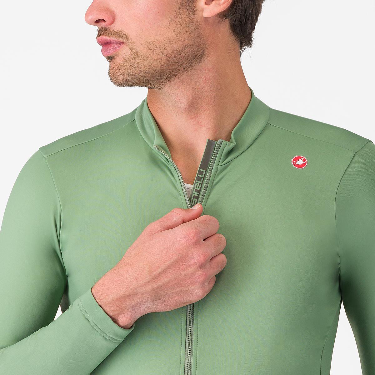 CASTELLI ESPRESSO THERMAL Long Sleeve Peper Jersey Green