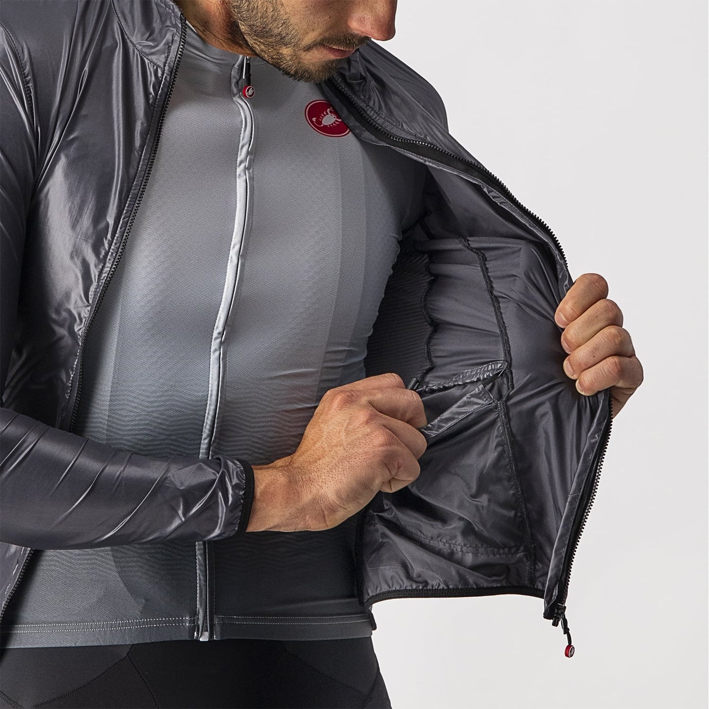 CASTELLI ARIA SHELL Jacket Dark Grey