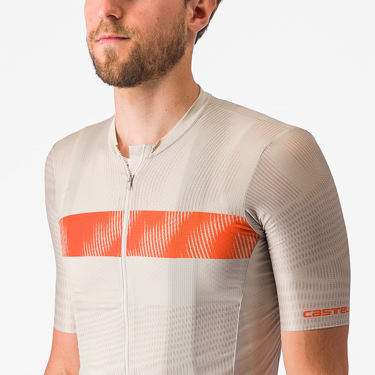 CASTELLI UNLIMITED ENDURANCE Short Sleeve Jersey Grey/Orange