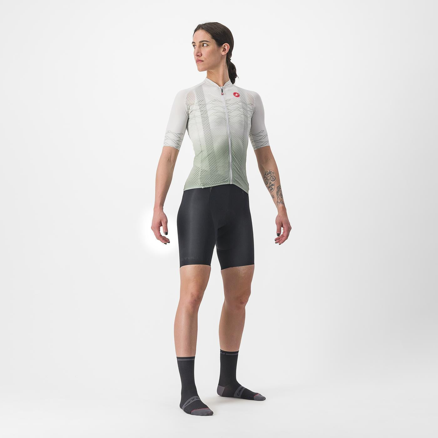 CASTELLI CLIMBER'S 2.0 W Women's Short Sleeve Jersey Grey/Green