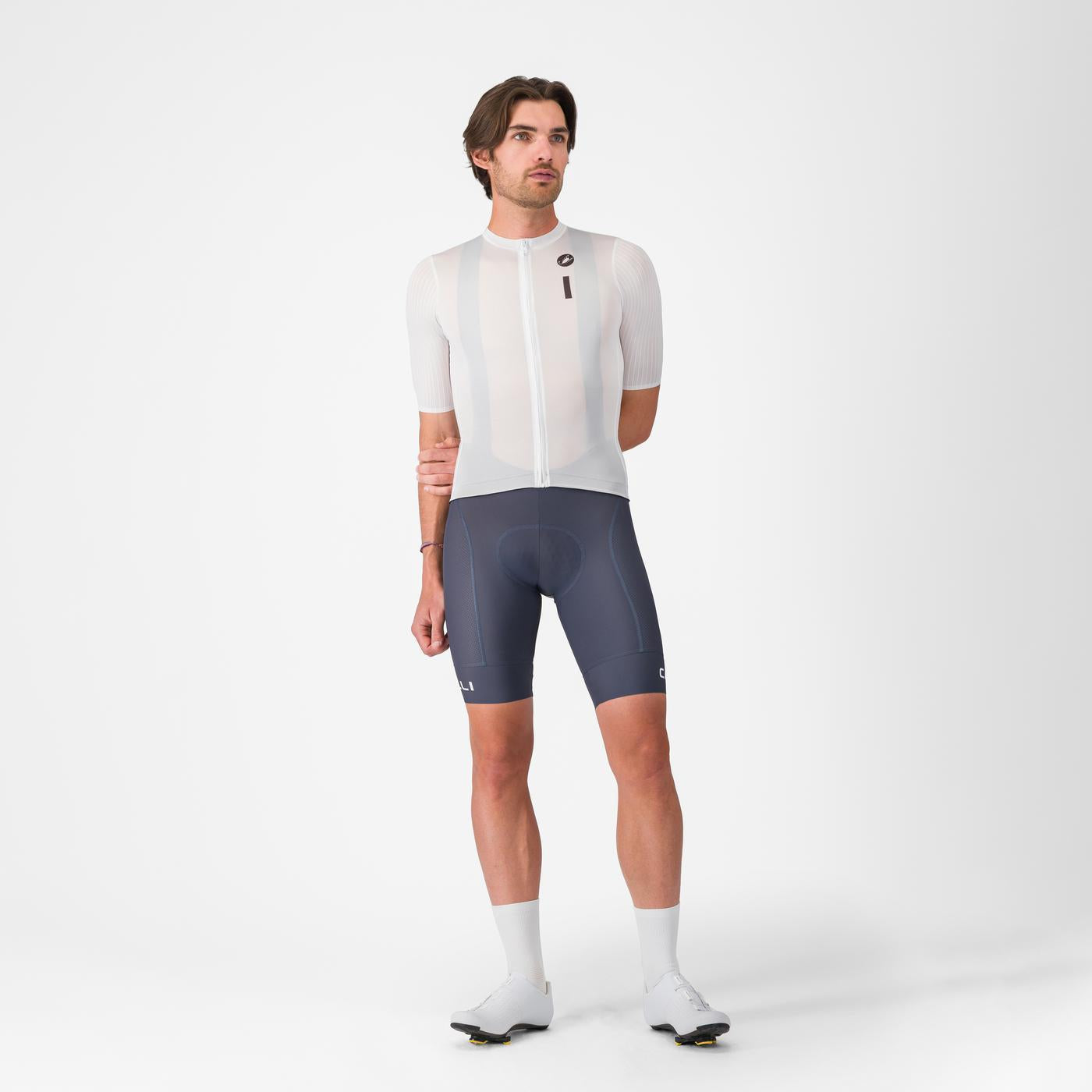 CASTELLI DRITTONE LOGO Short Sleeve Jersey White