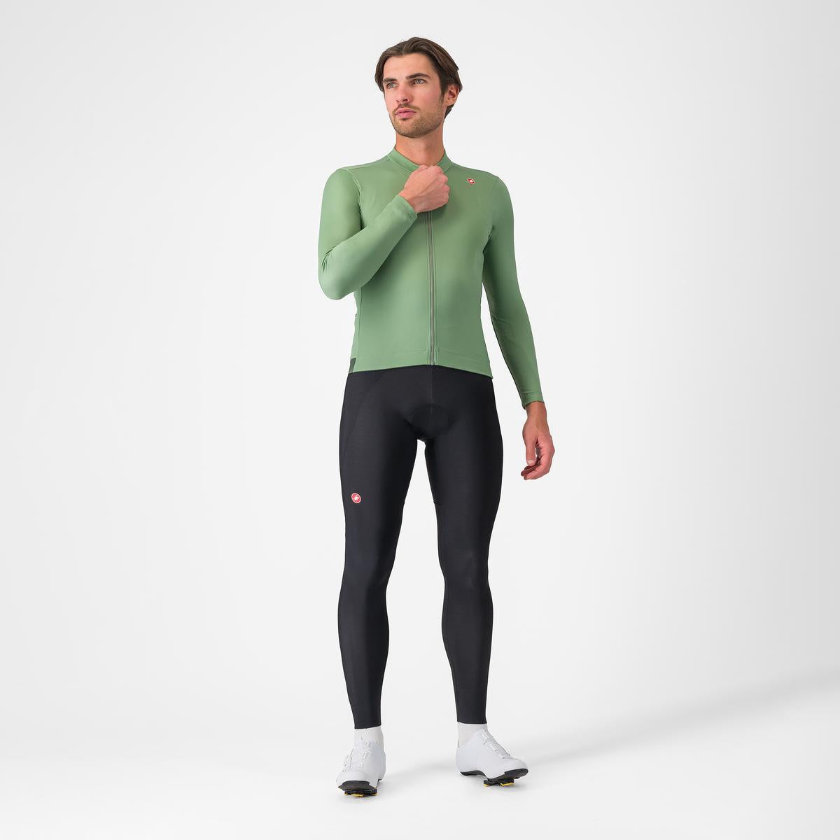 CASTELLI ESPRESSO THERMAL Long Sleeve Peper Jersey Green