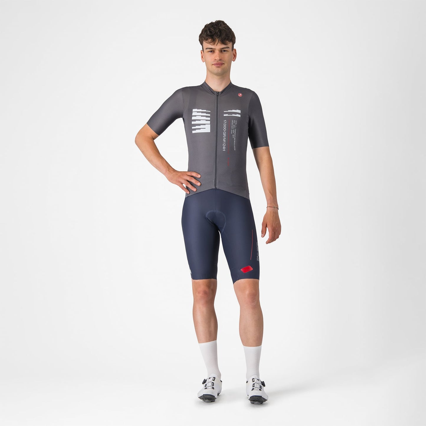 CASTELLI ESPRESSO R--A/D Short Sleeve Smoked Grey Jersey