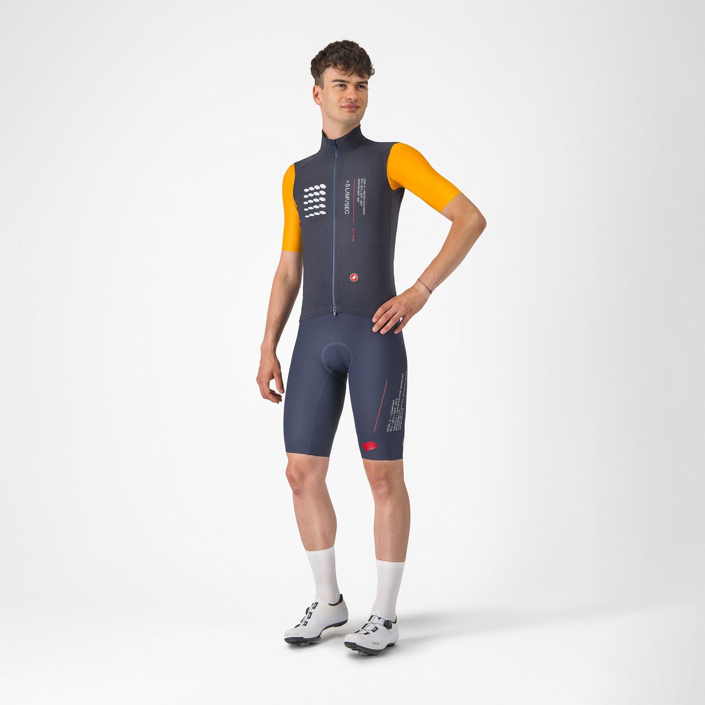 ESPRESSO sleeveless vest R--A/D Blue