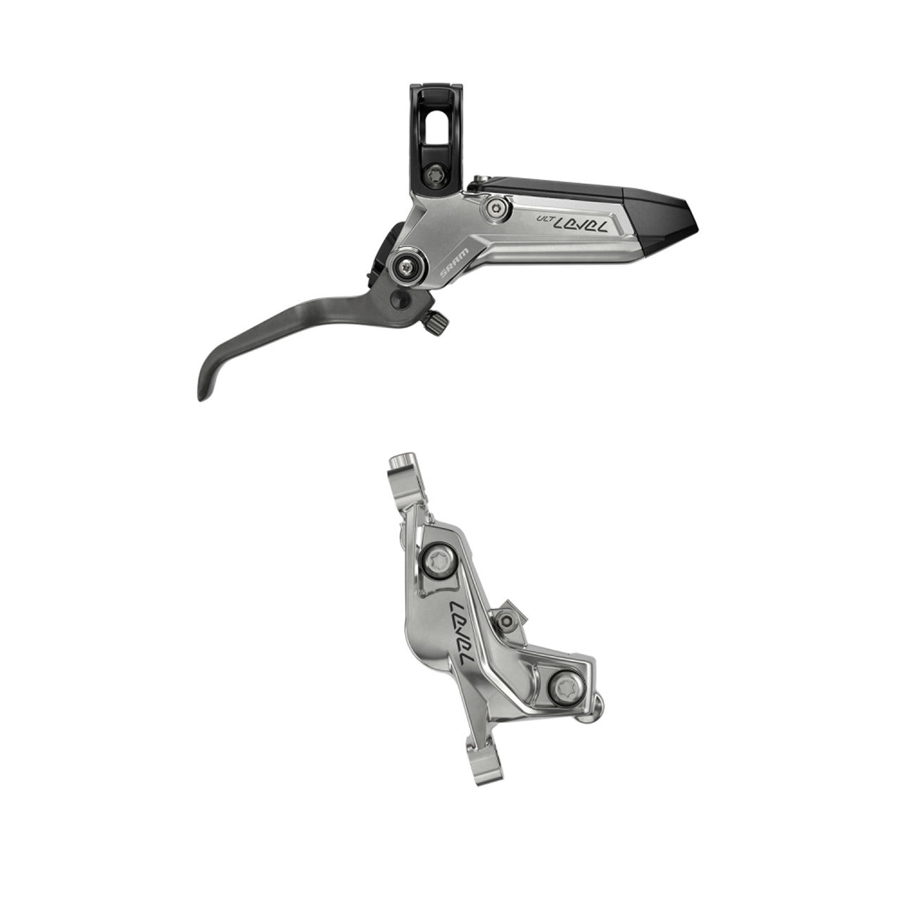 SRAM LEVEL ULTIMATE STEALTH 4-piston carbon rear brake Titanium silver hardware