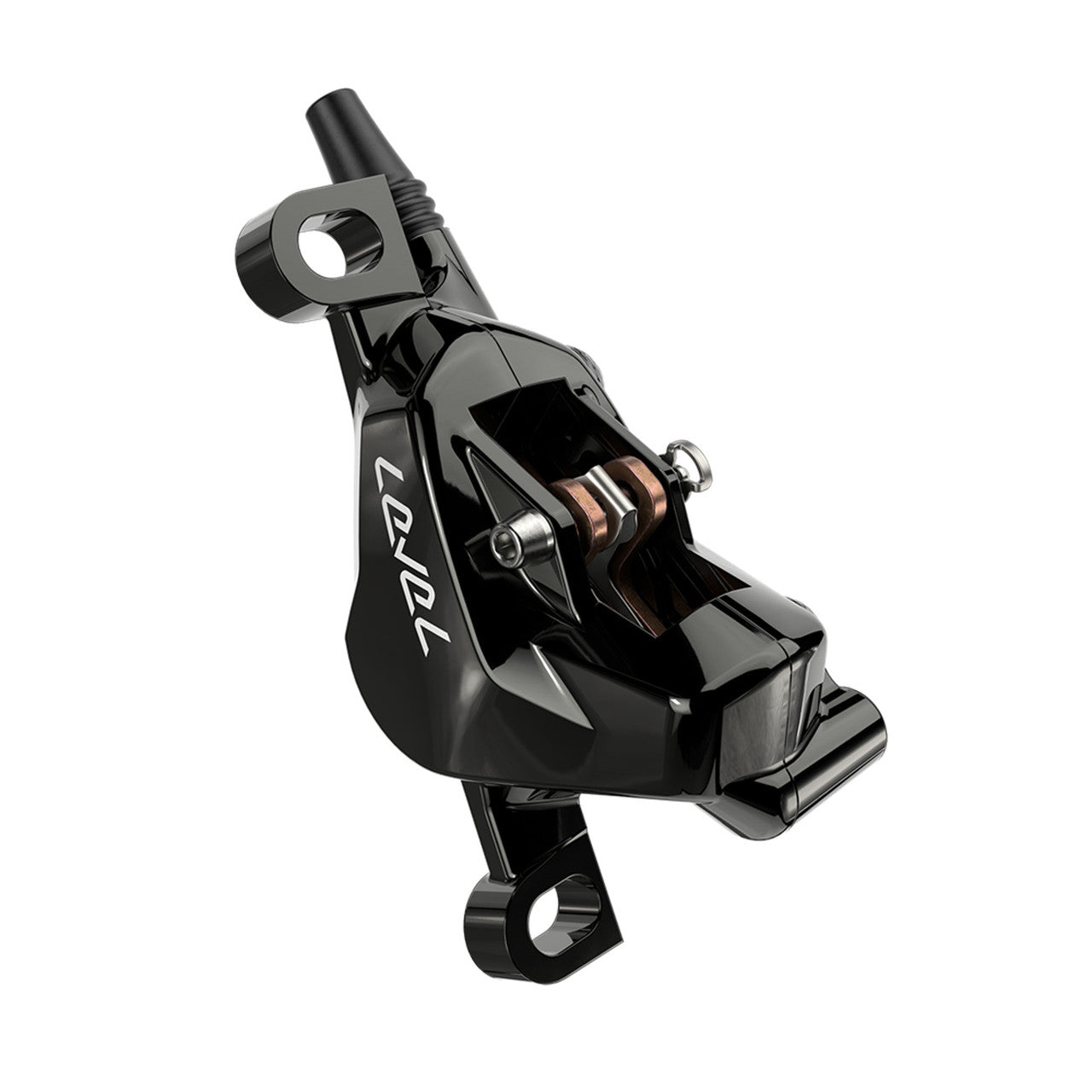 SRAM LEVEL ULTIMATE STEALTH 2-piston carbon rear brake with black titanium hardware