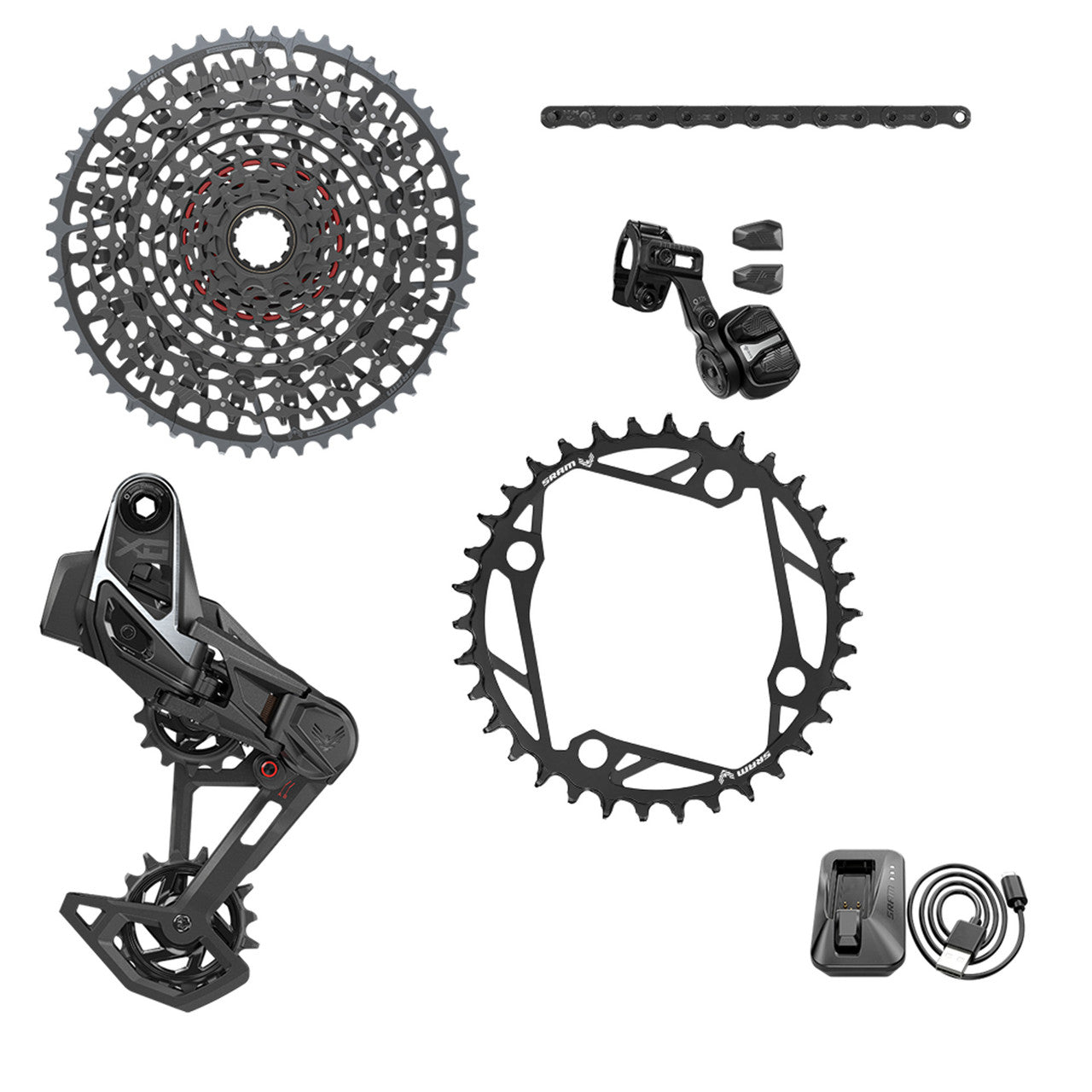 Groupesets SRAM X0 EAGLE E-MTB 104BCD AXS T-TYPE 36 Dents 10/52