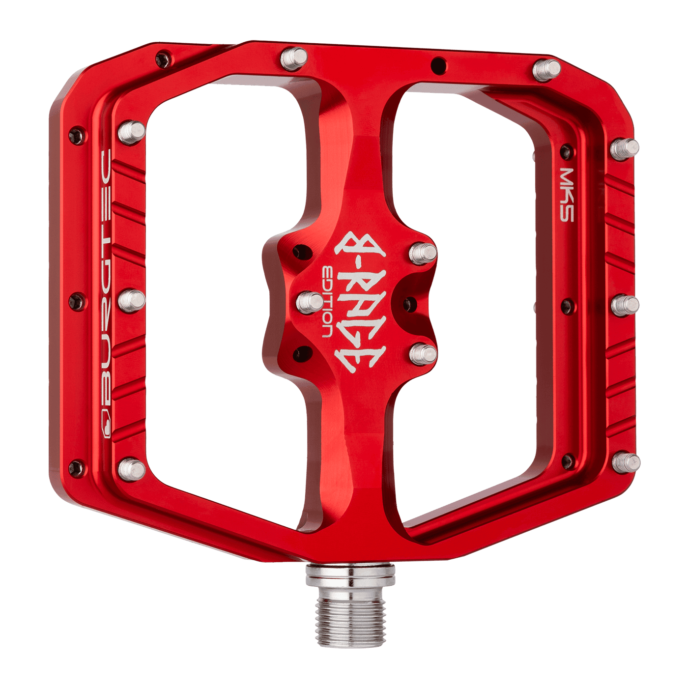 BURGTEC PENTHOUSE FLAT MK5 B-RAGE EDITION flat pedals Red