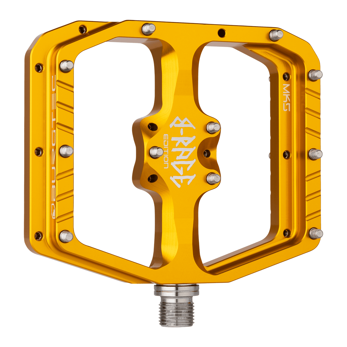 BURGTEC PENTHOUSE FLAT MK5 B-RAGE EDITION Gold flat pedals