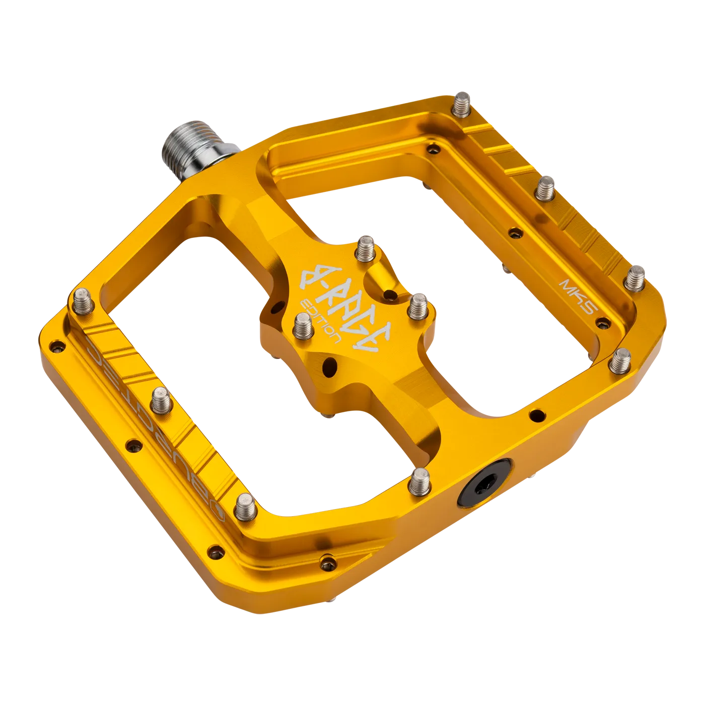 BURGTEC PENTHOUSE FLAT MK5 B-RAGE EDITION Gold flat pedals