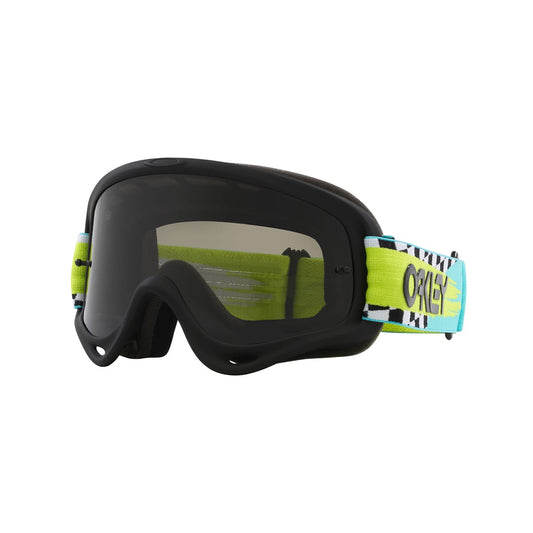 OAKLEY O Frame MX Teal Checks Dark Grey Goggle OO7029-83