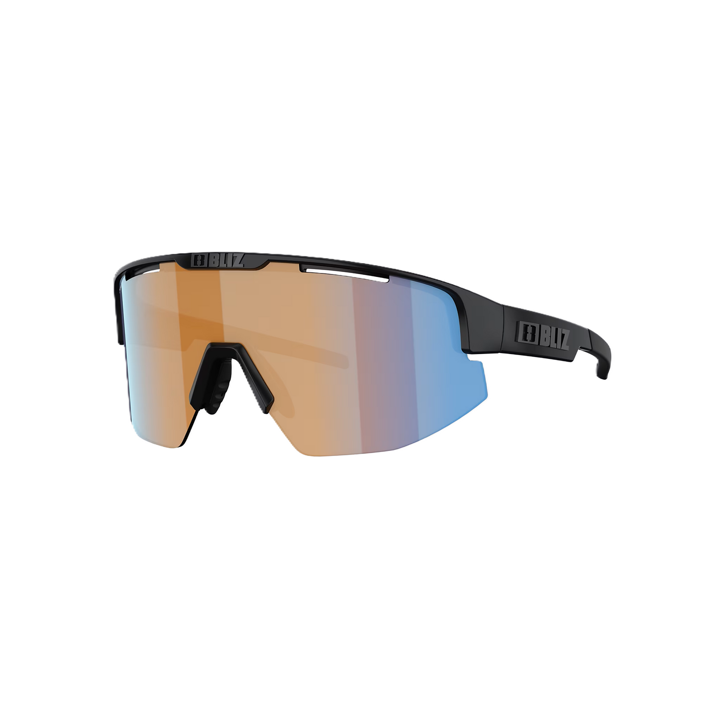 BLIZ MATRIX Glasses Matt Black Coral/Orange Iridium Blue Screen