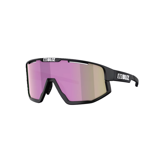Glasses BLIZ FUSION SMALL Black Matt Lens Brow w Pink Multi