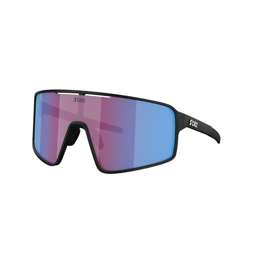 Glasses BLIZ P001 Black Matt Pink Violet Blue Mirror Screen