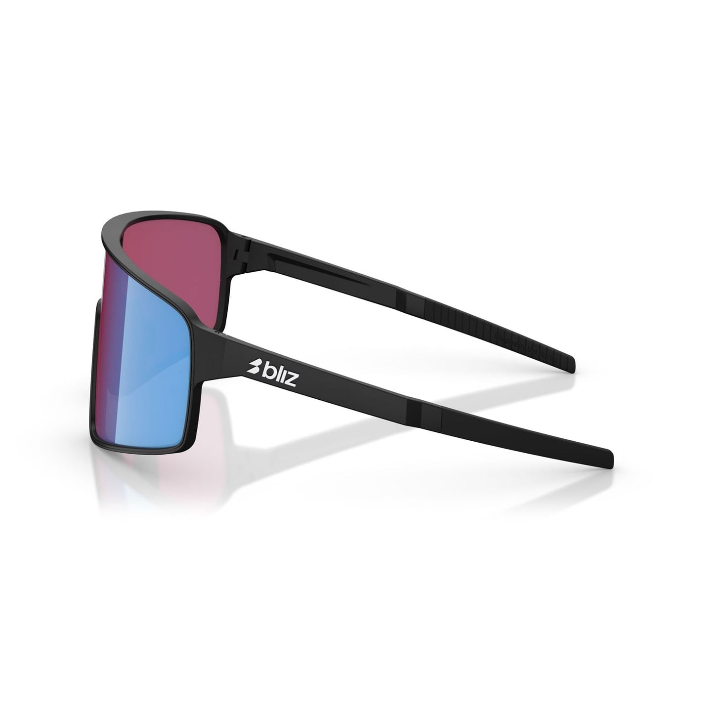 Glasses BLIZ P001 S Black Matt Pink Violet Blue Mirror Screen