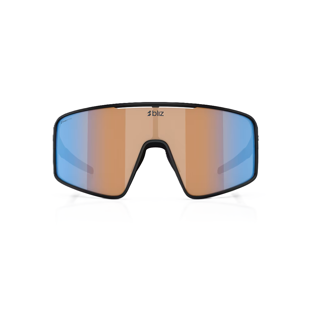 BLIZ P001 Black Matt Glasses Nano Optics Nordic Ligh Coral - Orange w Blue Multi