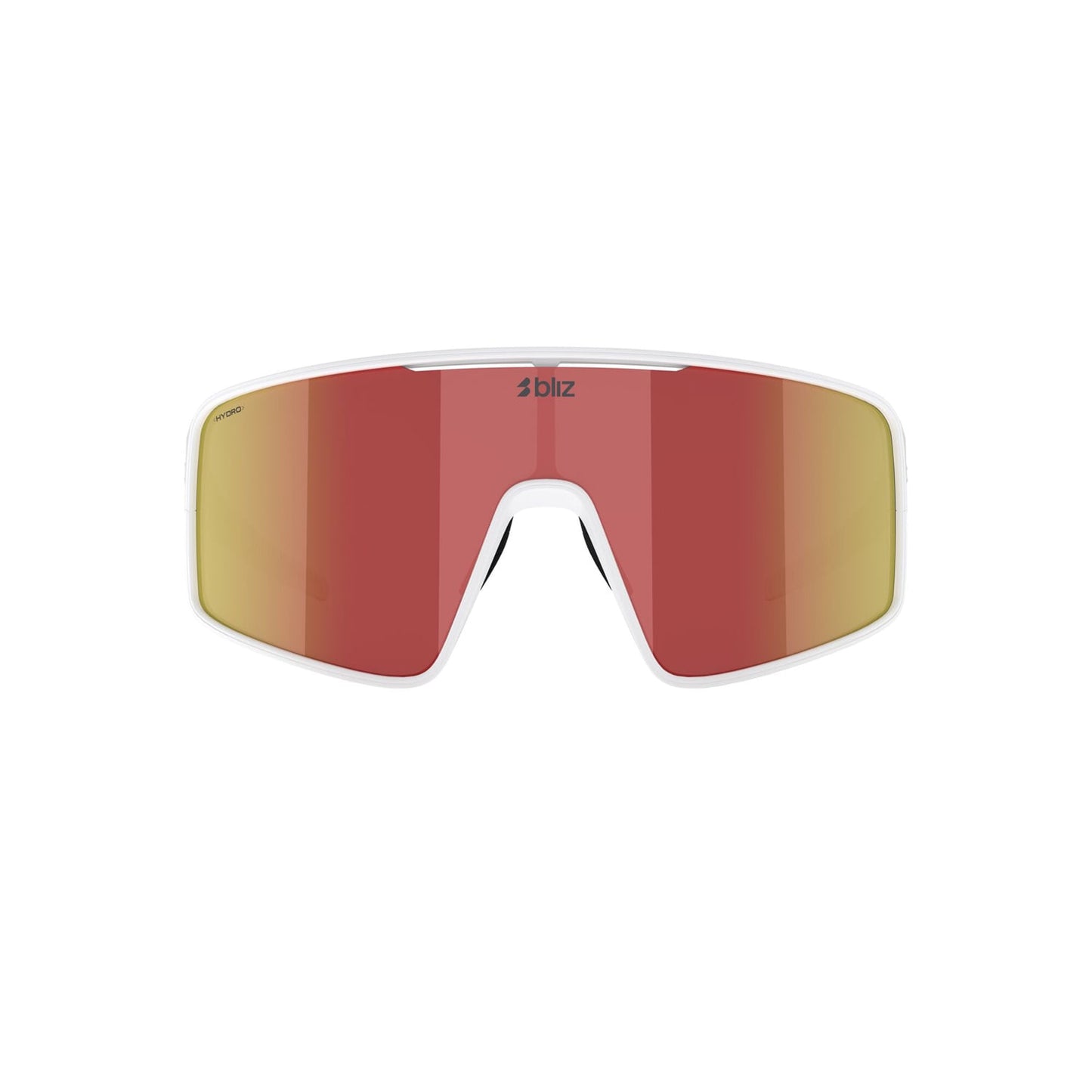 BLIZ P001 Glasses Matt White Frame Brown Red Iridium