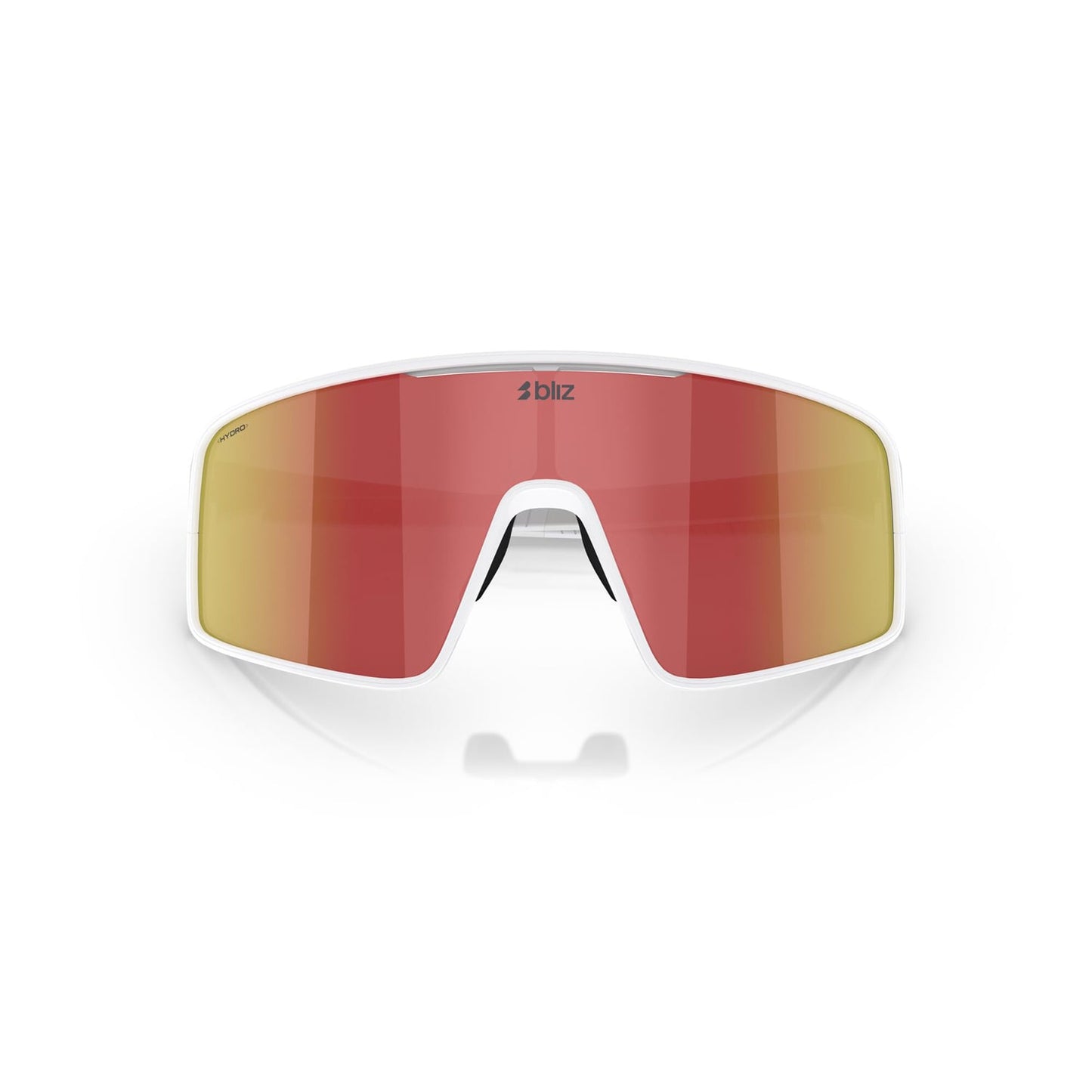 BLIZ P001 Glasses Matt White Frame Brown Red Iridium