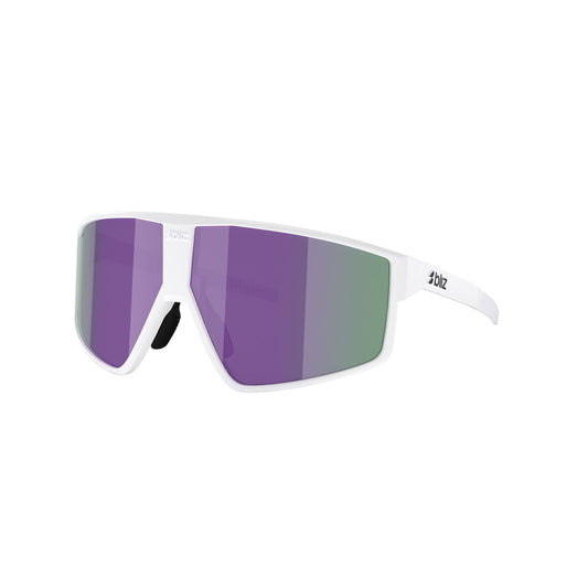 Glasses BLIZZ P002S White Matt Brown Screen Violet Multicolor