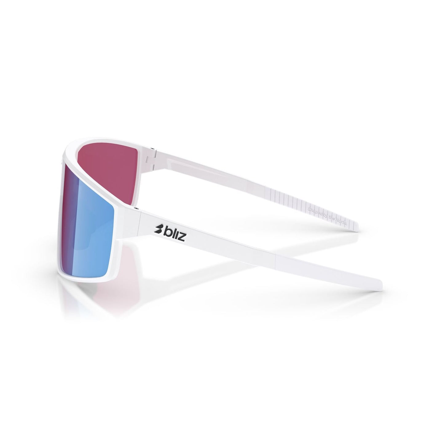 Glasses BLIZ P002 White Screen Pink Violet Blue Mirror