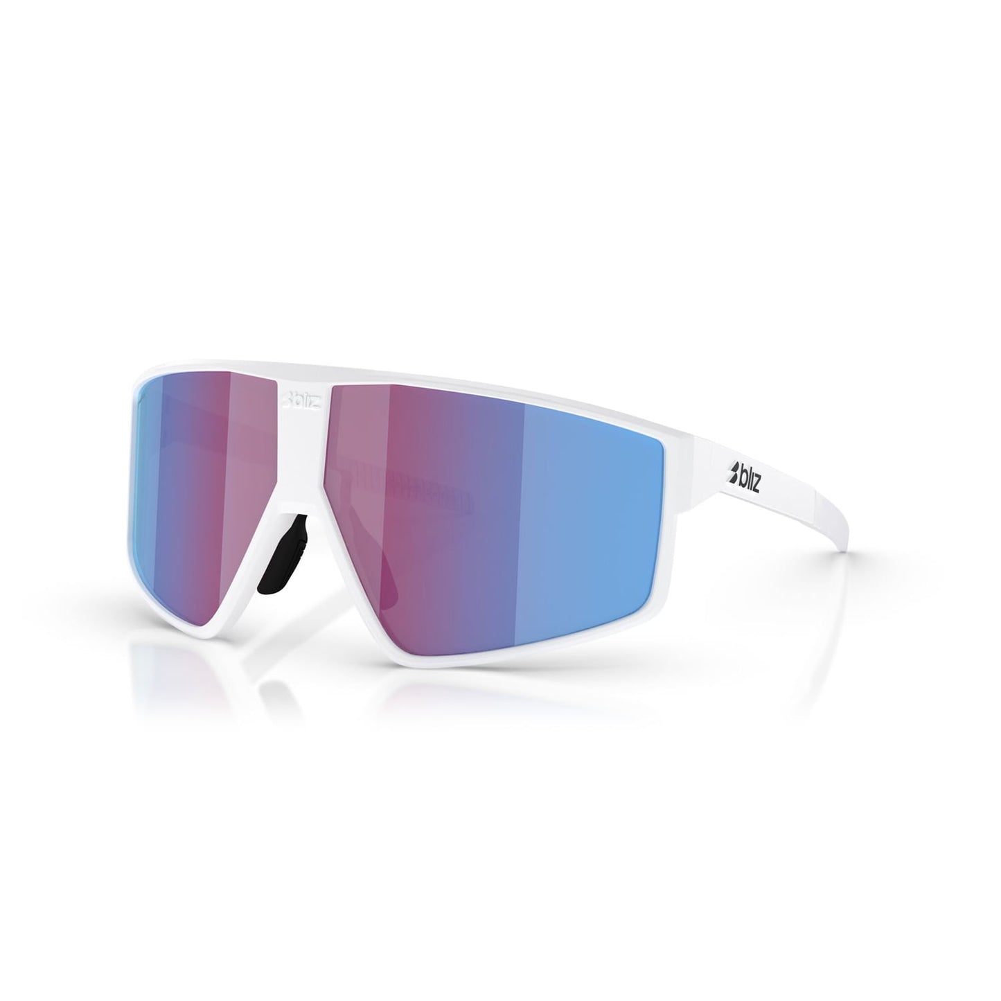 Glasses BLIZ P002 White Screen Pink Violet Blue Mirror