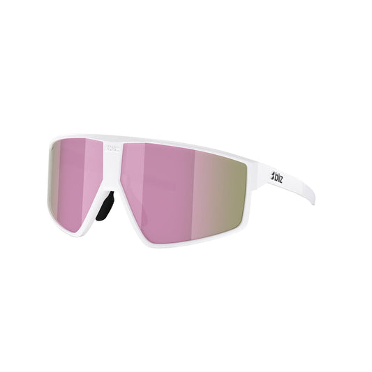 Glasses BLIZZ P002S White Matt Brown Pink Screen