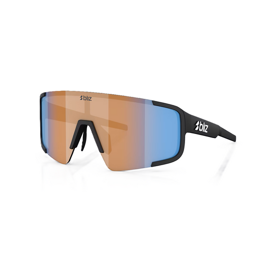 BLIZ P003 Black Matt Glasses Nano Optics Nordic Ligh Coral - Orange w Blue Multi