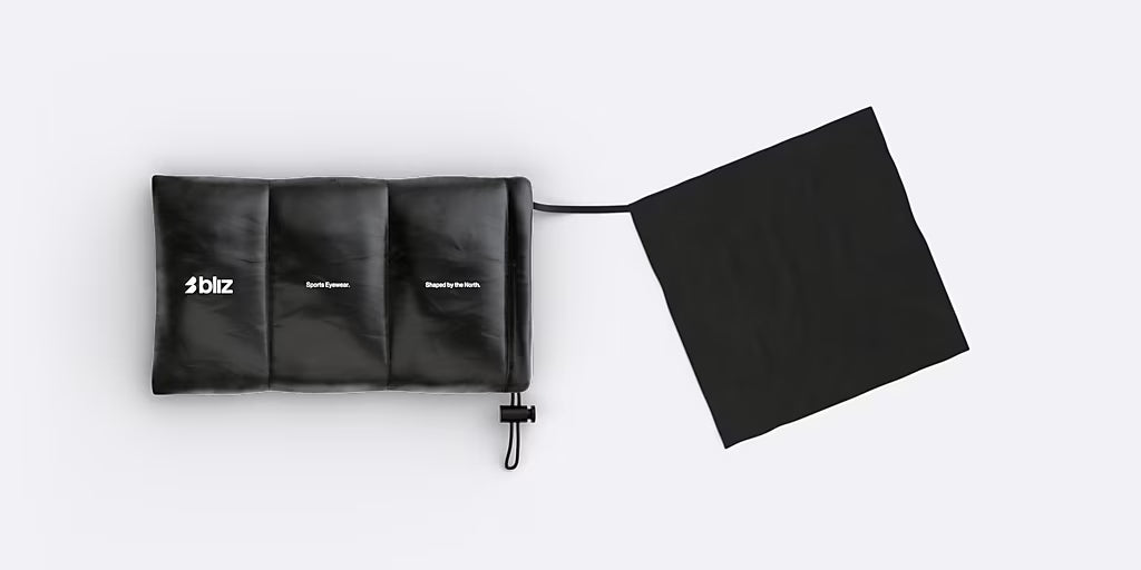 Glasses BLIZ P004 SMALL Black Matt Nano Optics Nordic Ligh Coral - Orange w Blue Multi