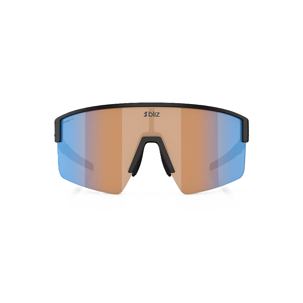 Glasses BLIZ P004 SMALL Black Matt Nano Optics Nordic Ligh Coral - Orange w Blue Multi