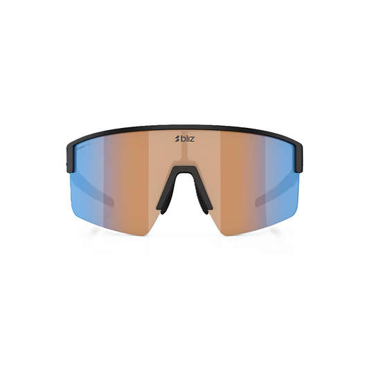 Glasses BLIZ P004 SMALL Black Matt Nano Optics Nordic Ligh Coral - Orange w Blue Multi