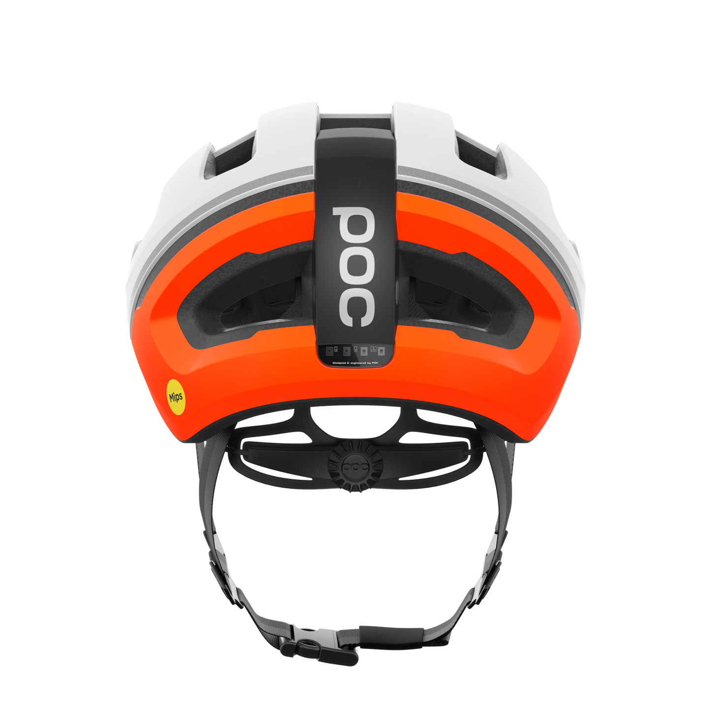 POC OMNE BEACON MIPS Road Helmet White/Orange Matt