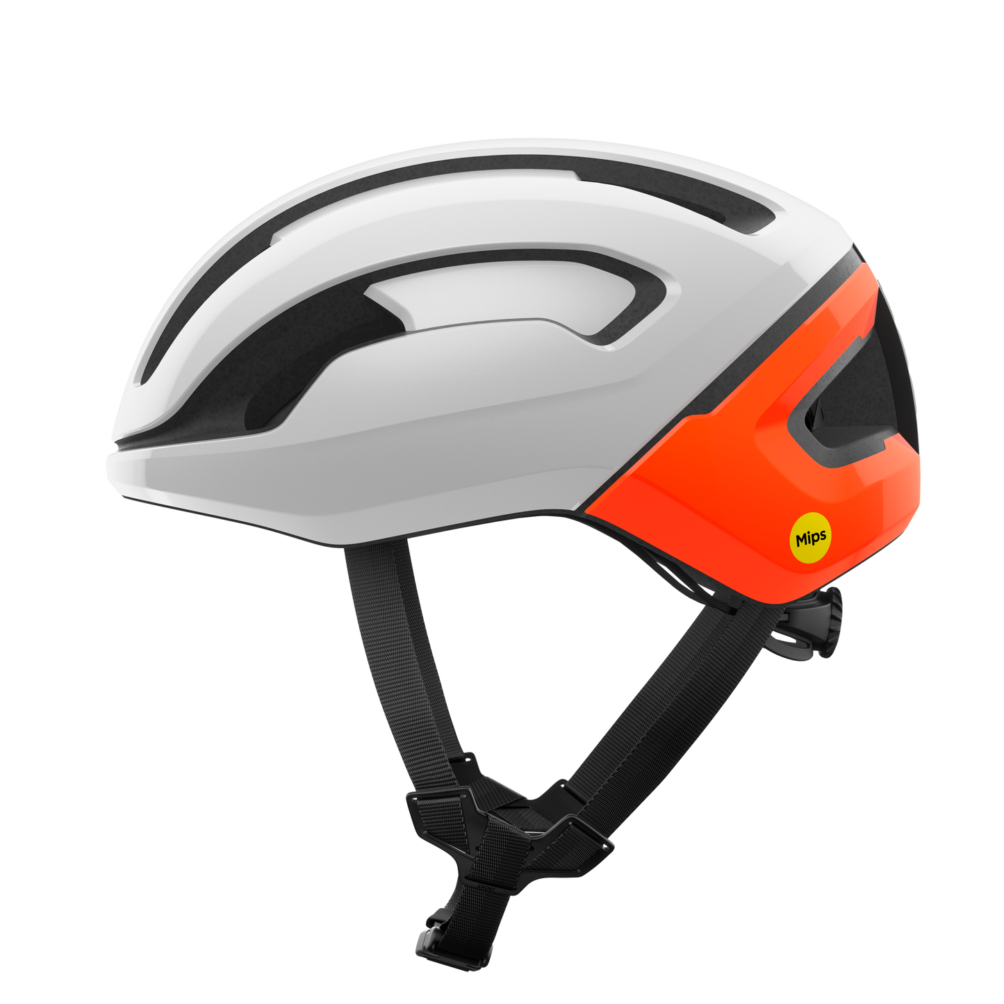POC OMNE AIR MIPS Road Helmet White/Orange Fluo