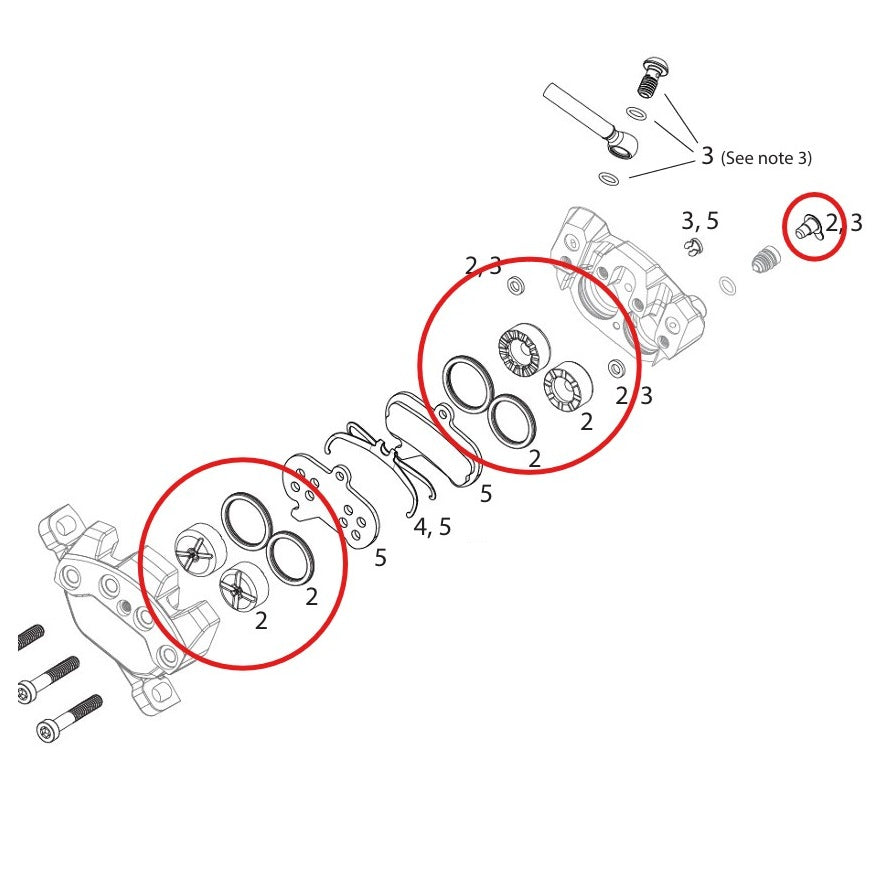 Piston Kit for SRAM MAVEN Ultimate/Silver/Bronze Caliper