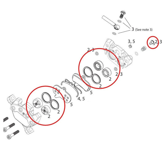 Piston Kit for SRAM MAVEN Ultimate/Silver/Bronze Caliper