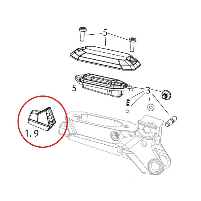 SRAM collar for AXS LEFT POD control (without MMX collar)