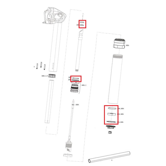 Maintenance Kit 200 h/An ROCKSHOX REVERB AXS A1/A2