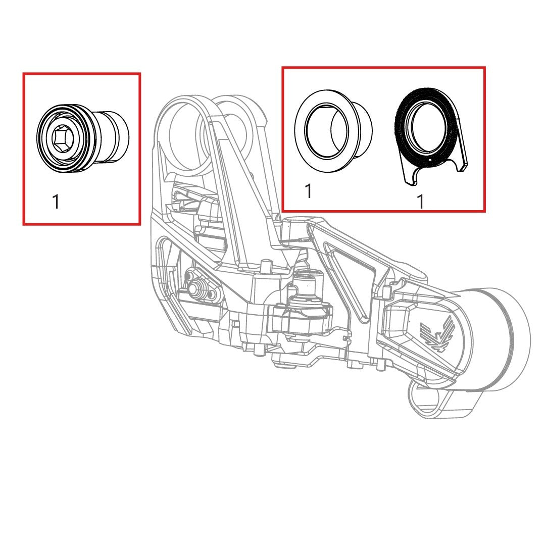 SRAM XX-SL T-TYPE EAGLE AXS Derailleur Mounting Screw Kit