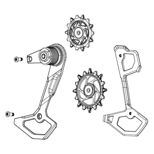 SRAM XX-SL T-TYPE EAGLE AXS derailleur cage and pulleys