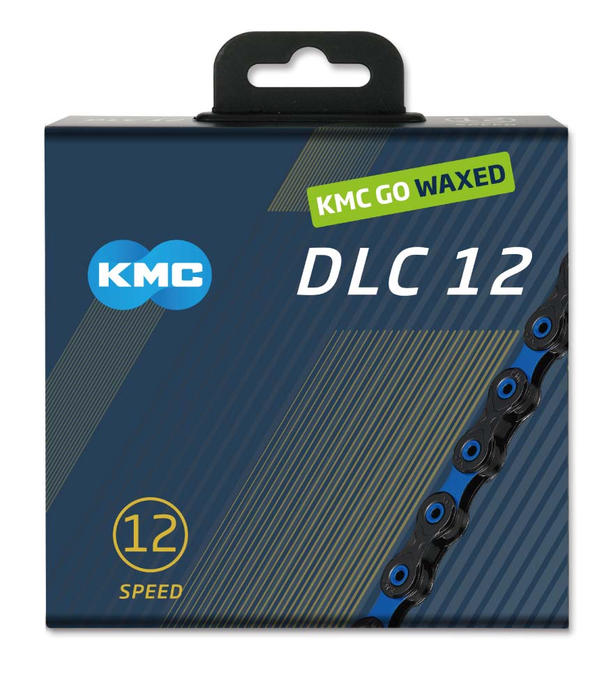12V KMC DLC12 Waxed Black/Waxed Blue Chain