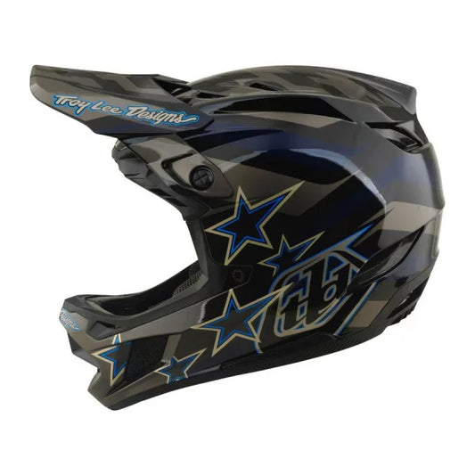 TROY LEE DESIGNS D4 COMPOSITE MIPS BURST Black/Blue MTB Helmet