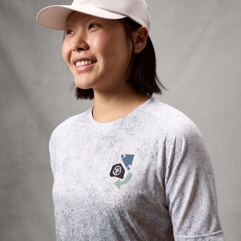 ENDURA SINGLETRACK PRINT TEE Short Sleeve Women's Aero Blue Jersey